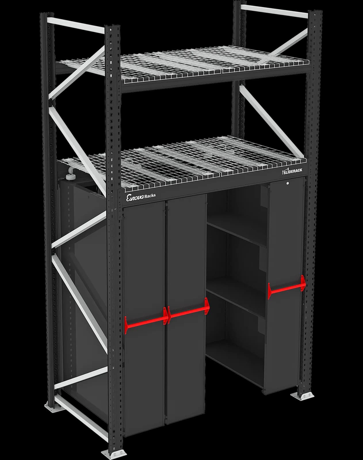 Estantería deslizante Sliderack 1825 × 370 · 2 Niveles