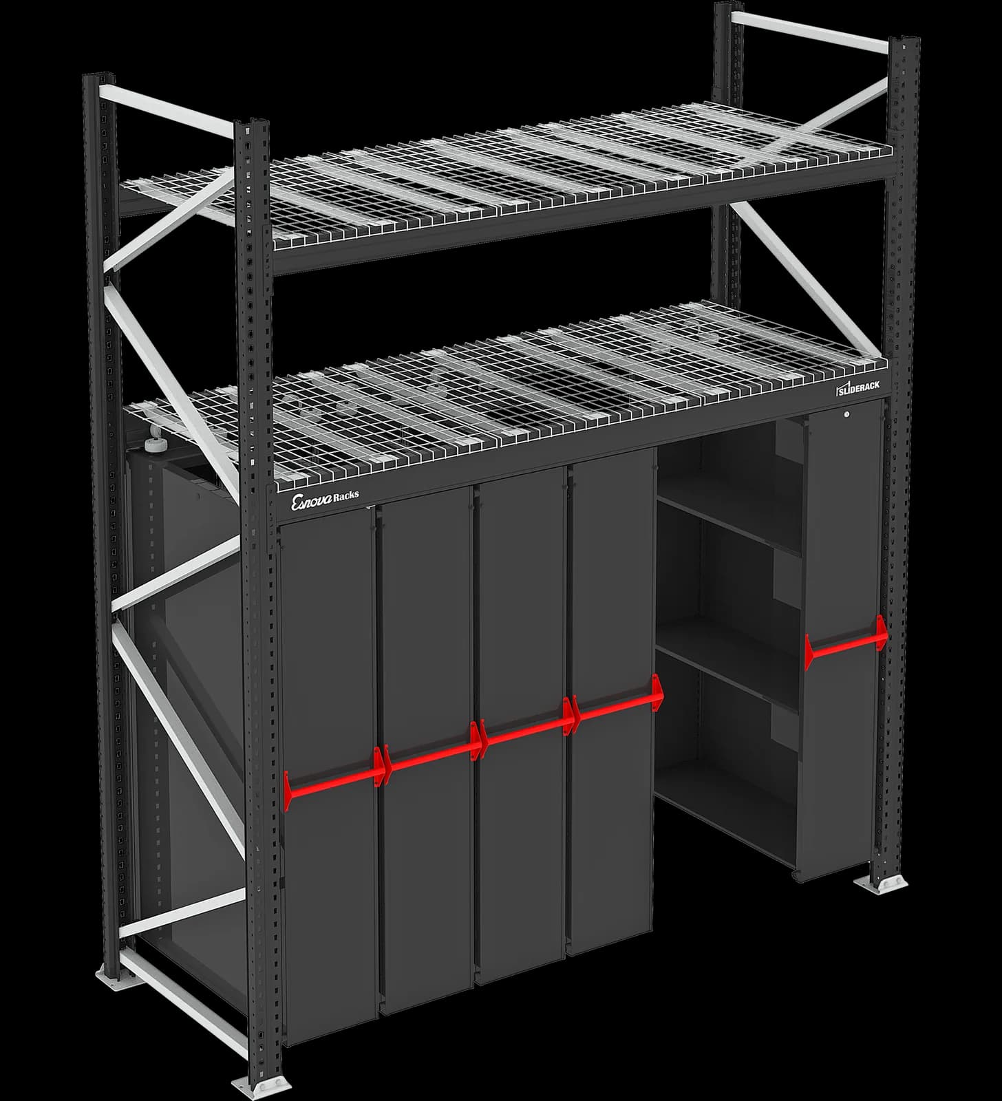 Estantería deslizante Sliderack 2700 × 370 · 2 Niveles