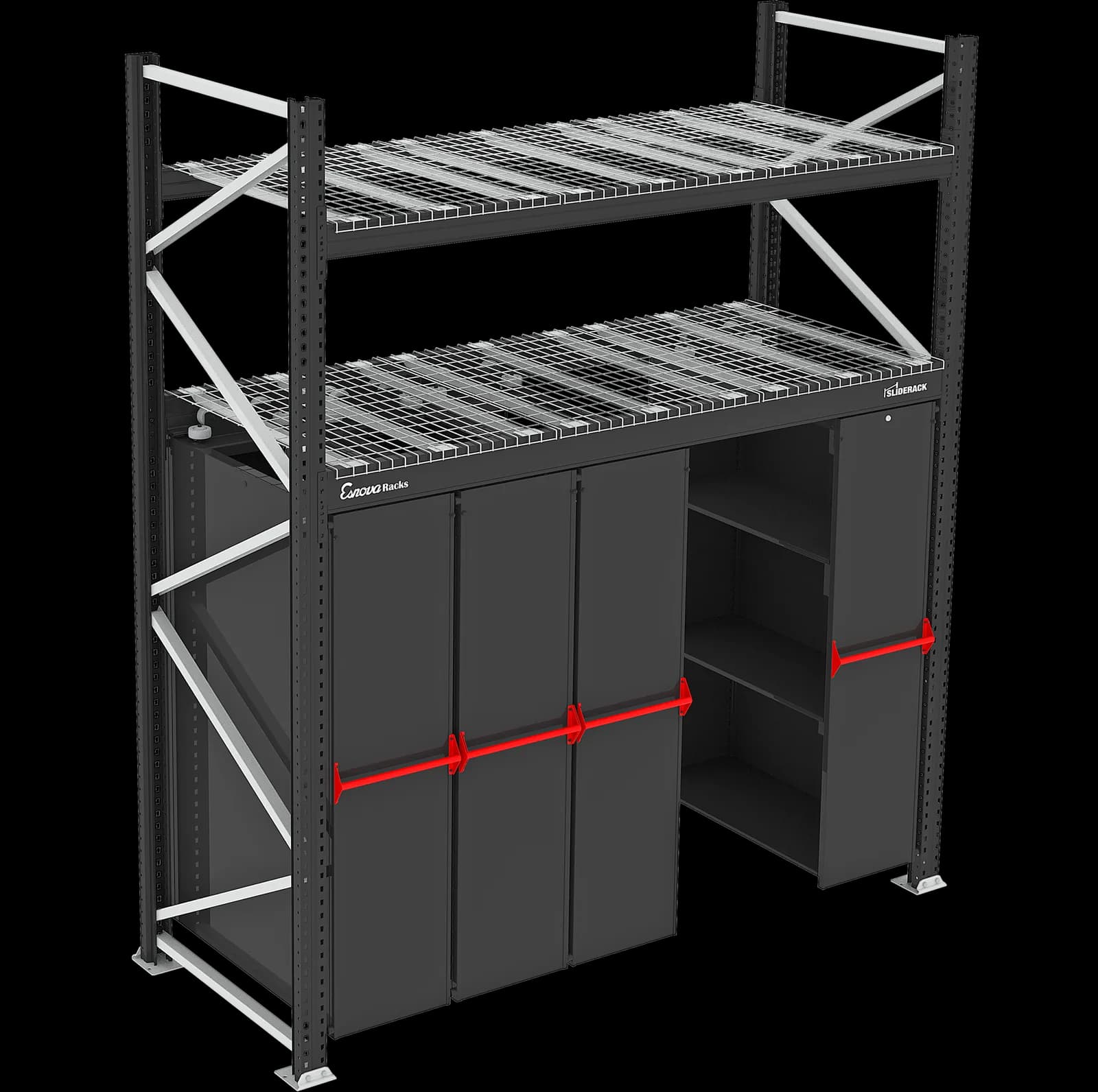 Estantería deslizante Sliderack 2700 × 470 · 2 Niveles